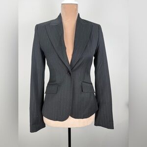 Express Charcoal Pinstripe Blazer